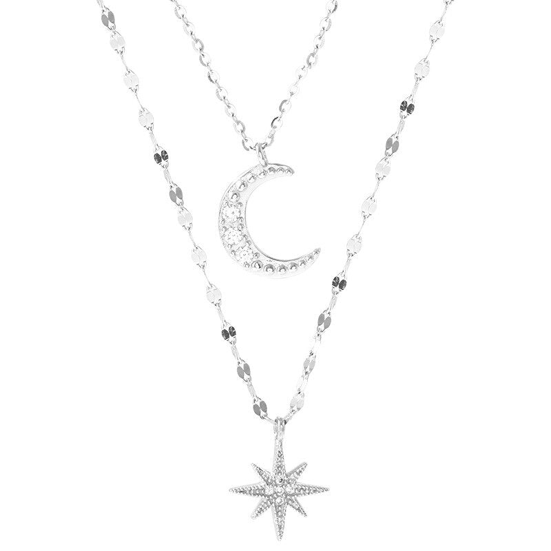 Star and Moon Necklace