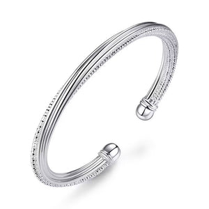 Open Silver Bangle