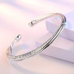 Open Silver Bangle