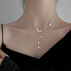 Hanging Stars and Moon Necklace